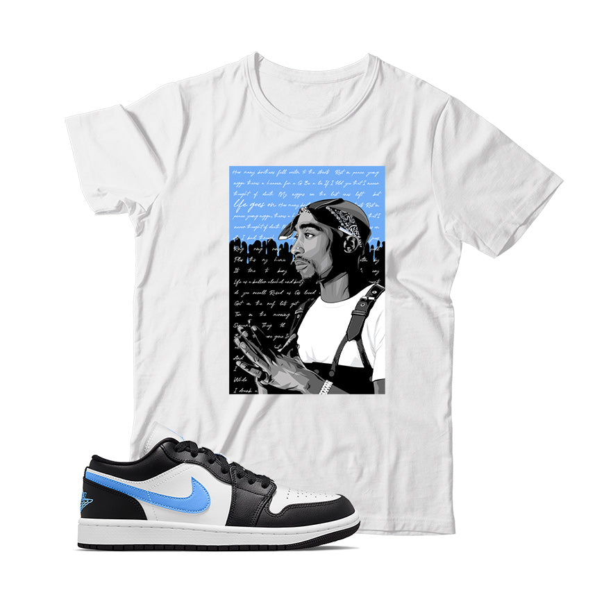 black and blue jordan 1 shirt