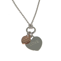 Image of Double Love Heart Necklace & Chain