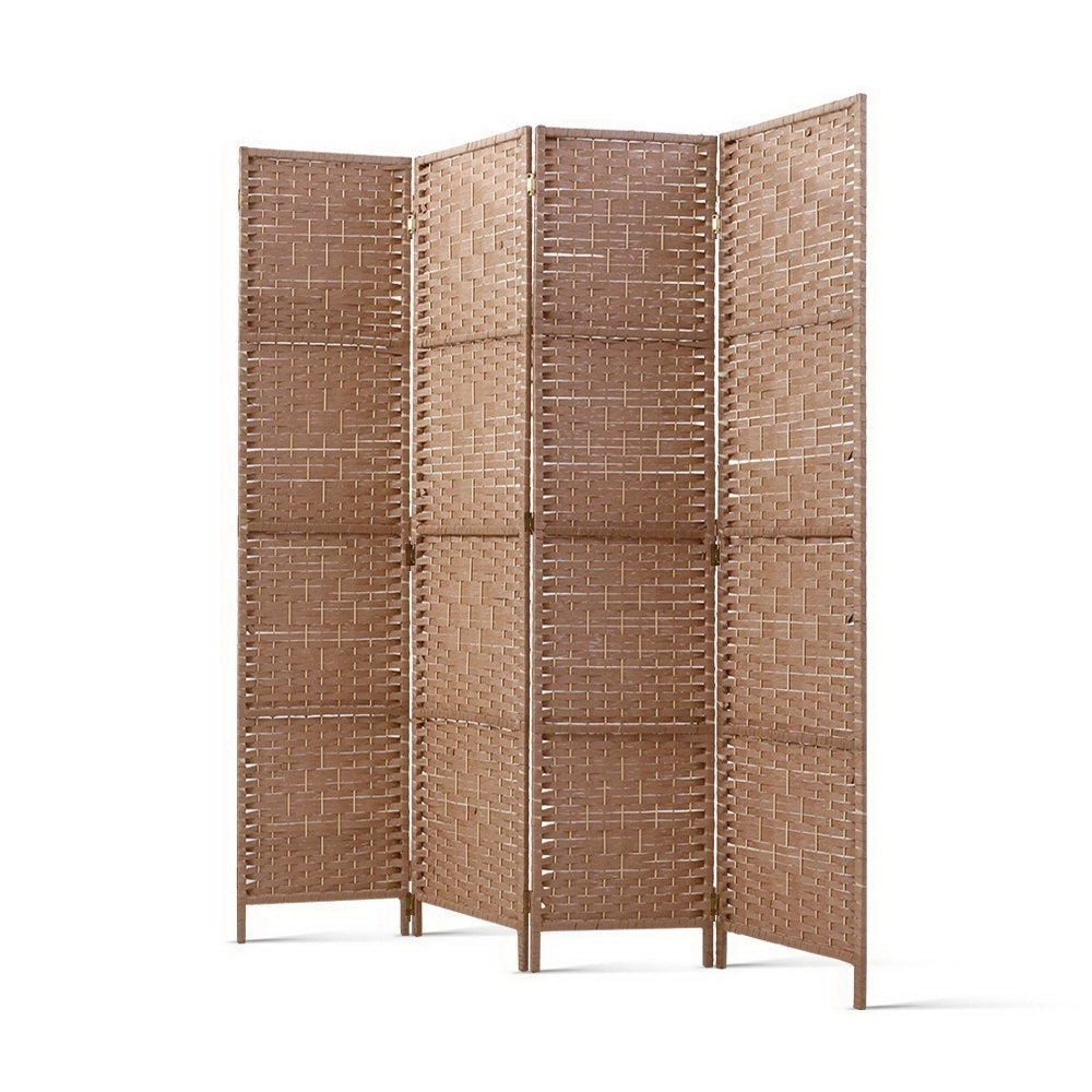 Artiss 4/6/8 Panel Room Divider Screen Privacy Dividers Stand Rattan Natural 