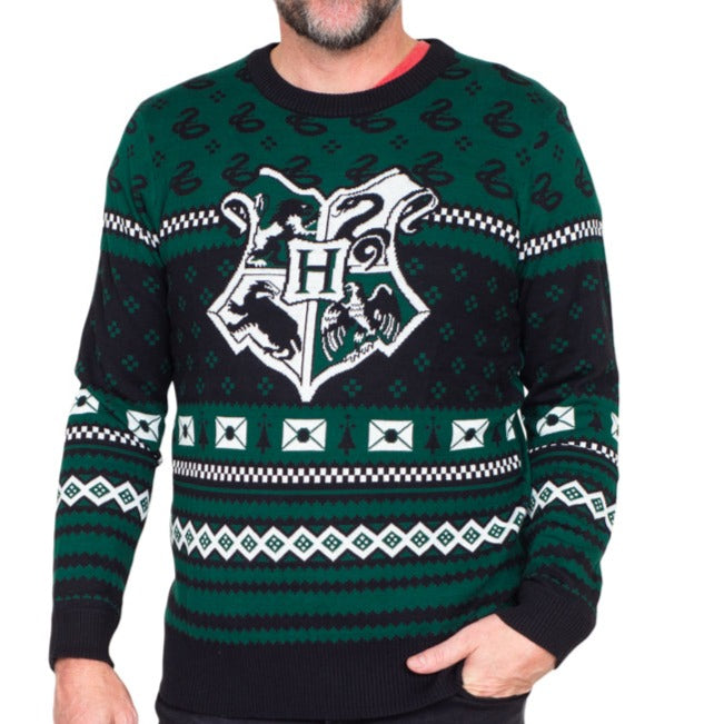 onbetaald helpen kwaliteit Harry Potter Slytherin Xmas Patterns Ugly Christmas Sweater