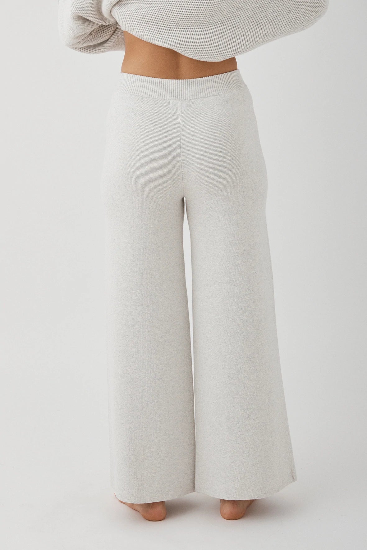 Harriet Organic Knit Pants Grey Marle