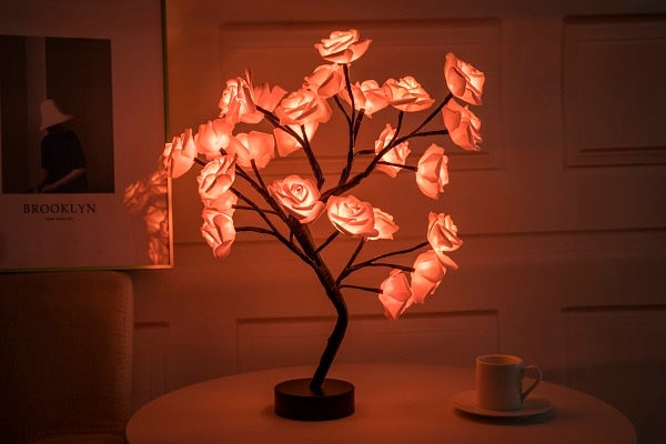 tree lamp with light up flowers