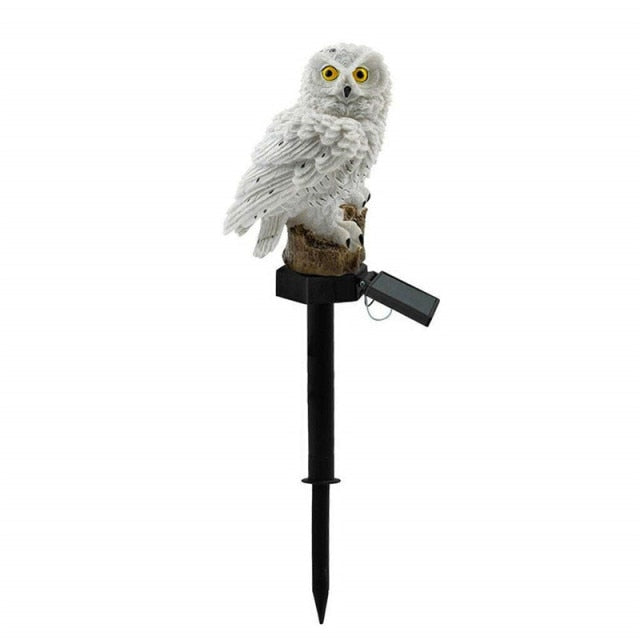 owl solar garden light