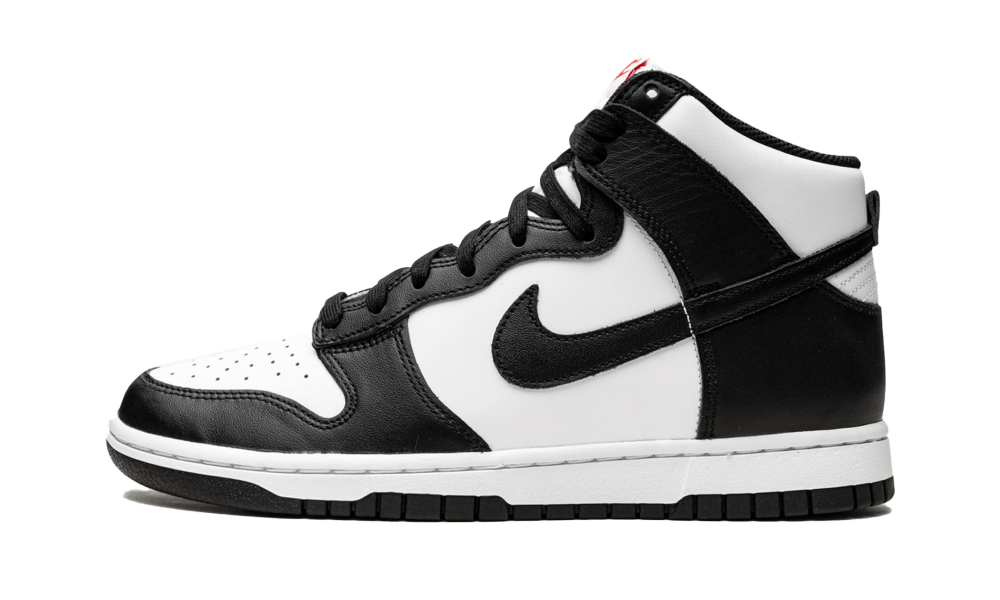 black and white dunks high tops