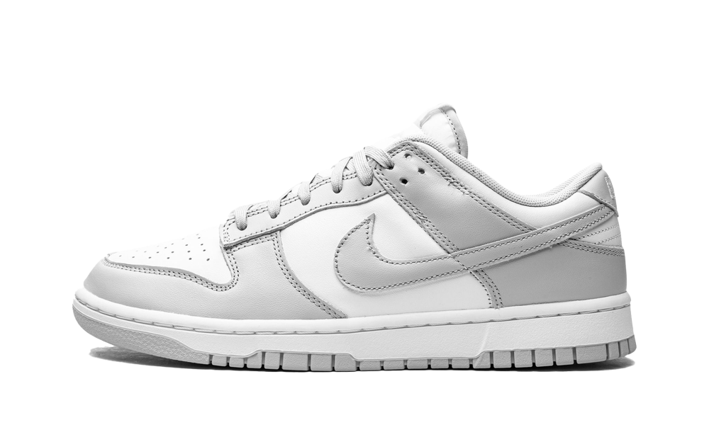 white grey low dunks