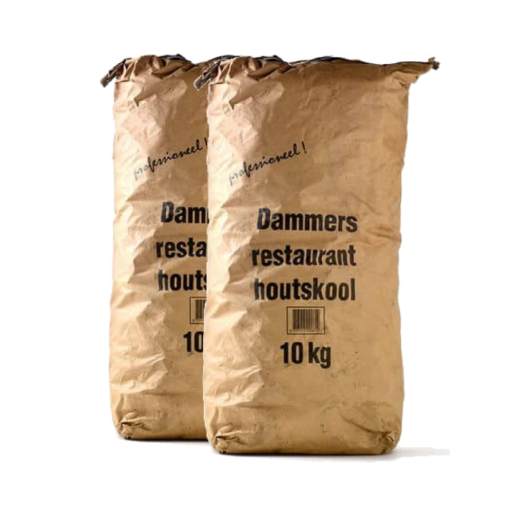 2x Dammers Restaurant Houtskool 10kg - Combi – GrillKing.nl
