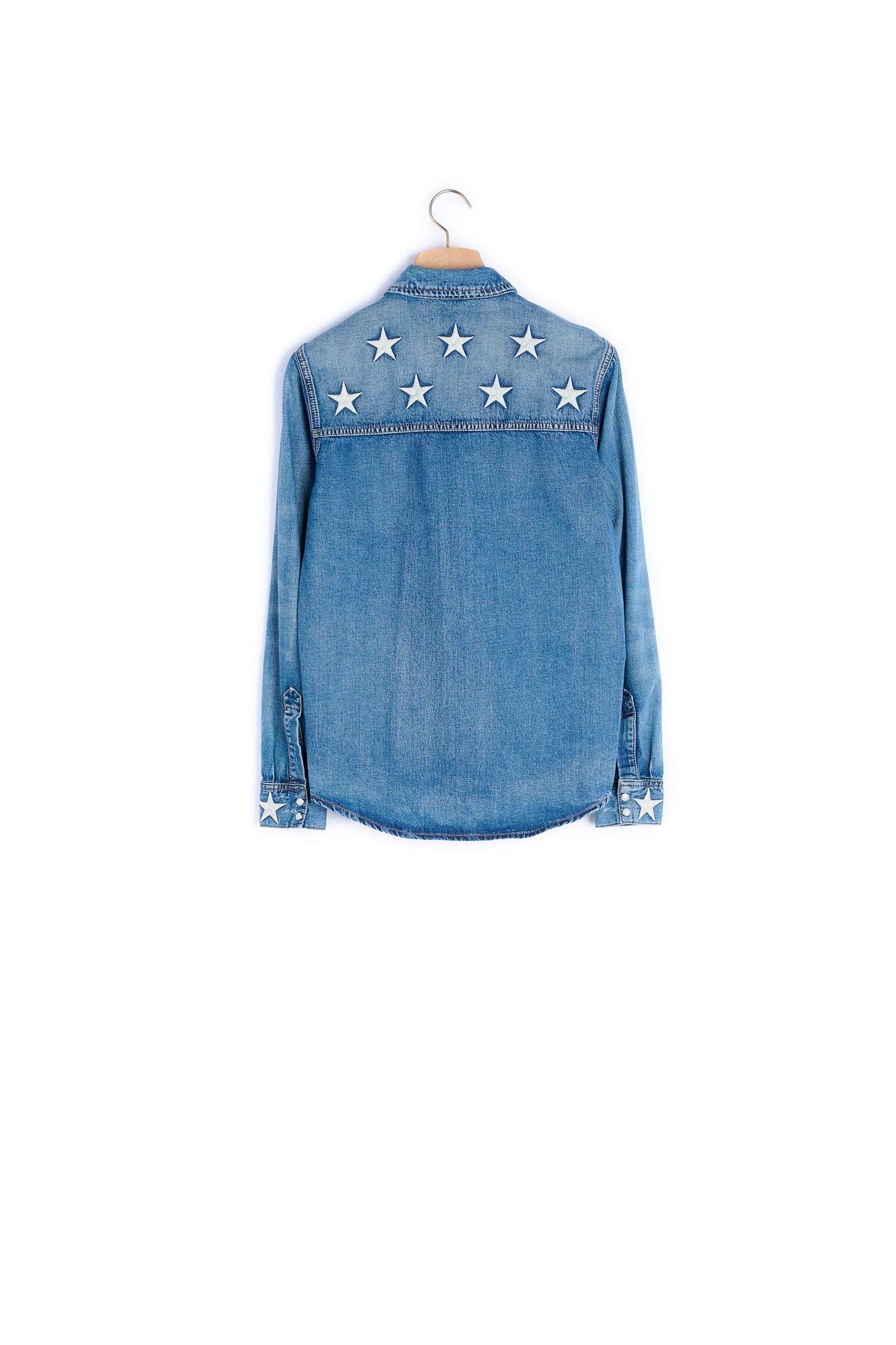 Chemise en jean broderies étoiles Sandro seconde main