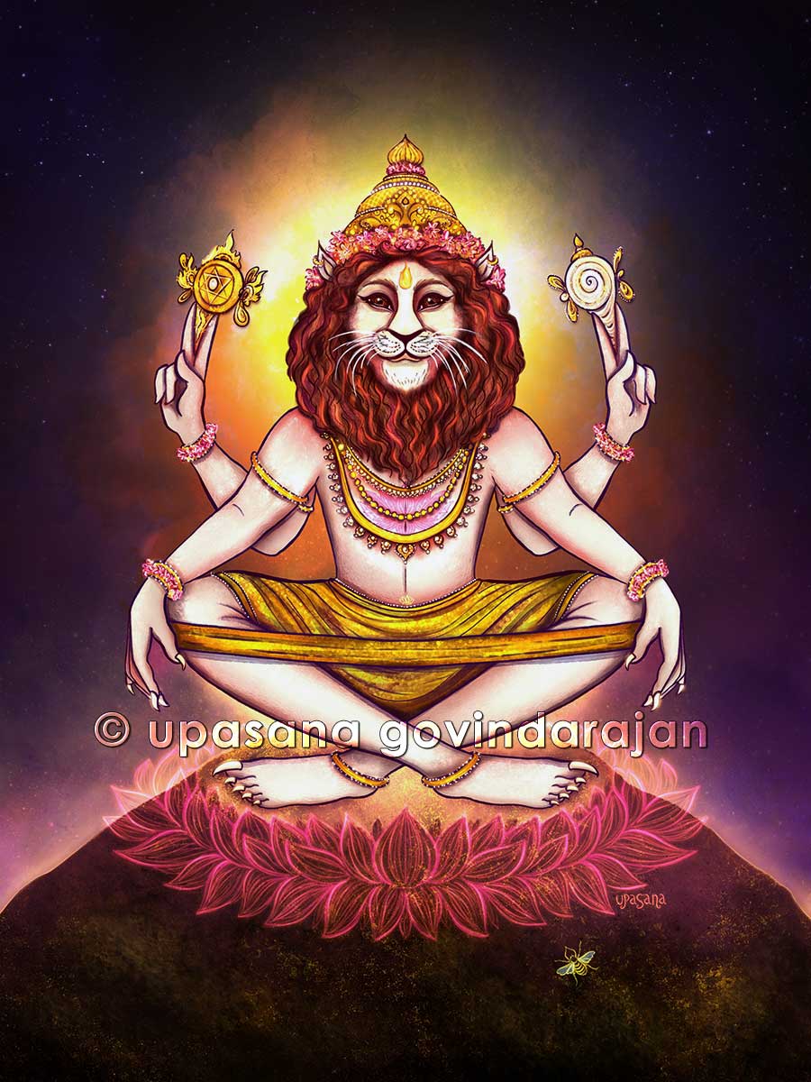 Sri Yoga Narasimha – Upasana Govindarajan Art