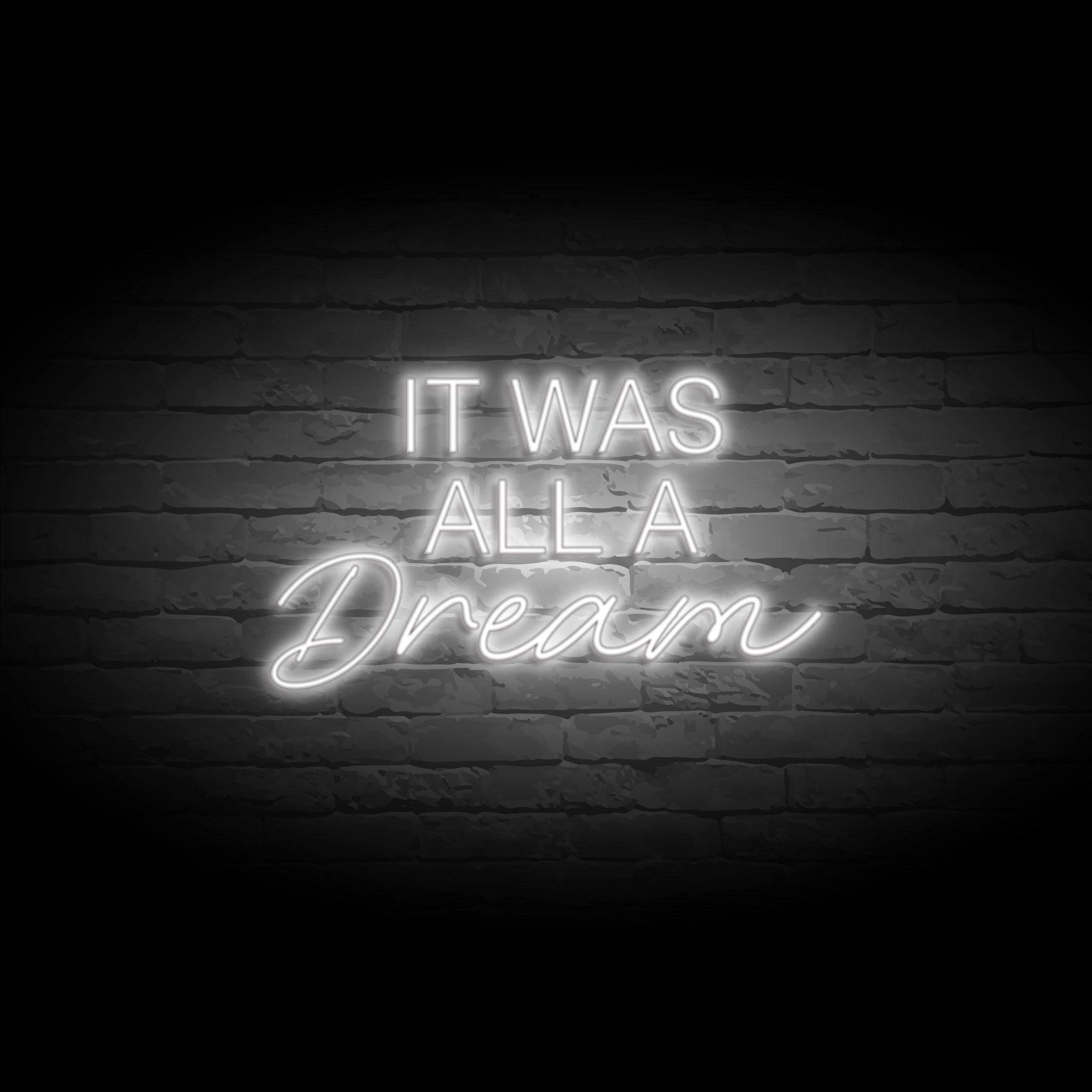 'IT WAS ALL A DREAM' NEON SIGN