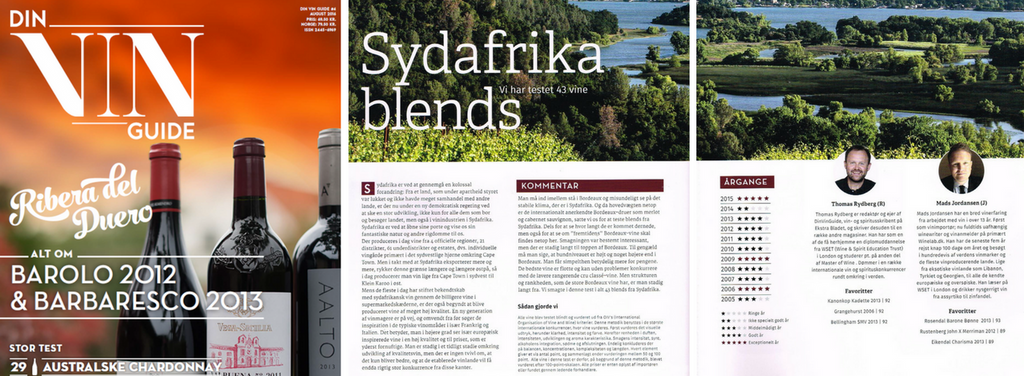 South African wines in an international Denmark review - Din Vin Guide