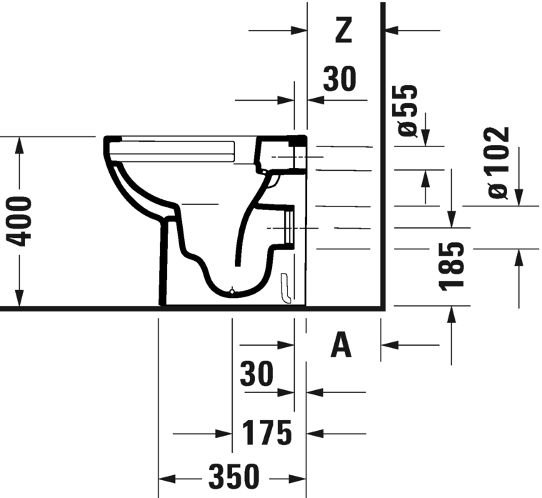 Duravit - 2184392037 - DuraStyle - Floor Mounting Toilets