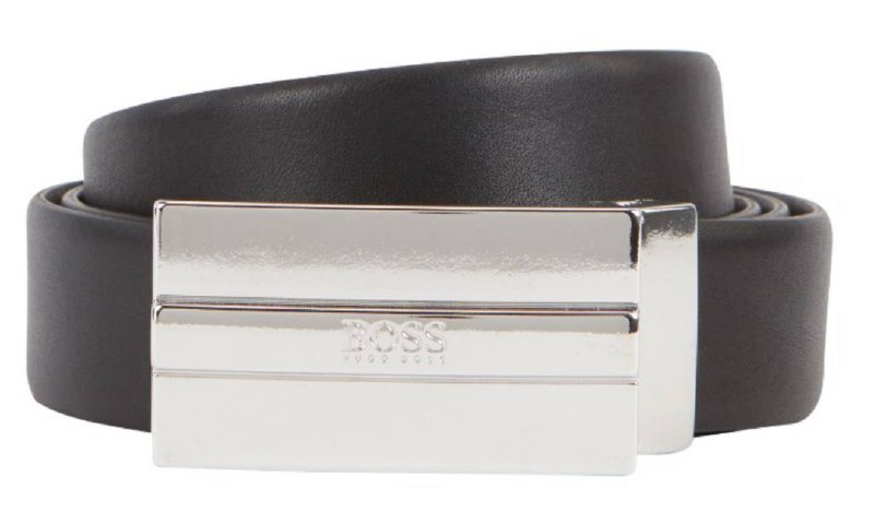 black hugo boss leather belt