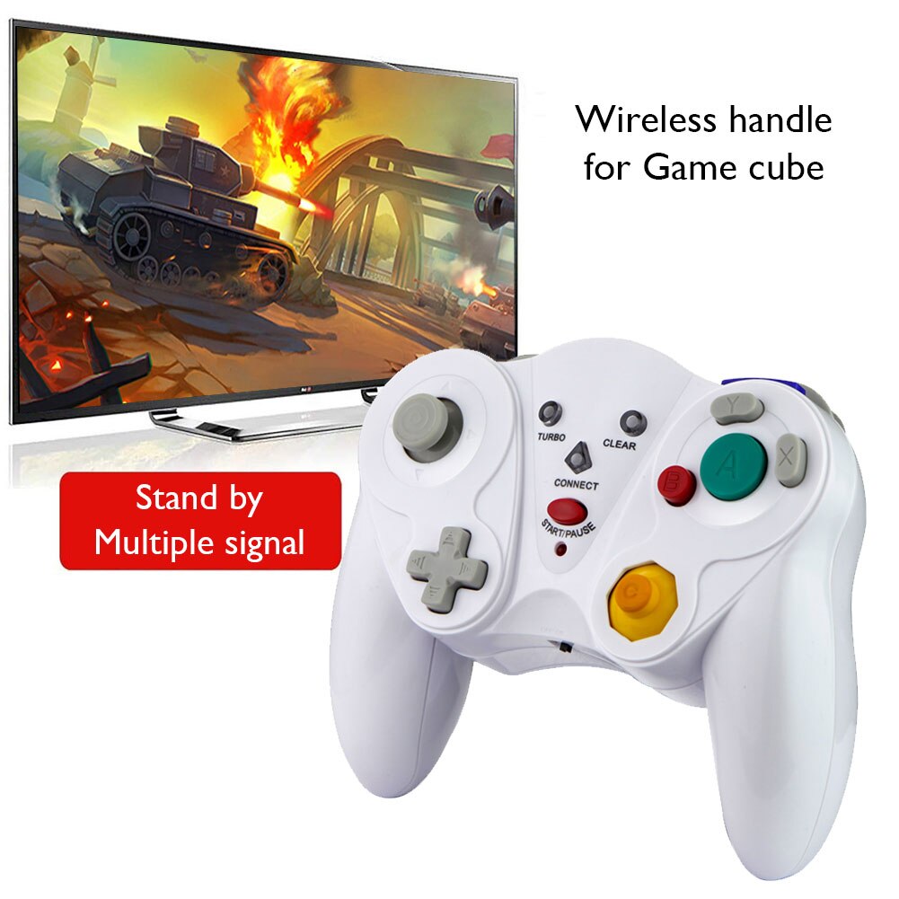 2.4G Controller Gamepad Wireless Vibration Joystick Joypad for Nintendo Game Cube/Wii Console with Receiver Game Accessories