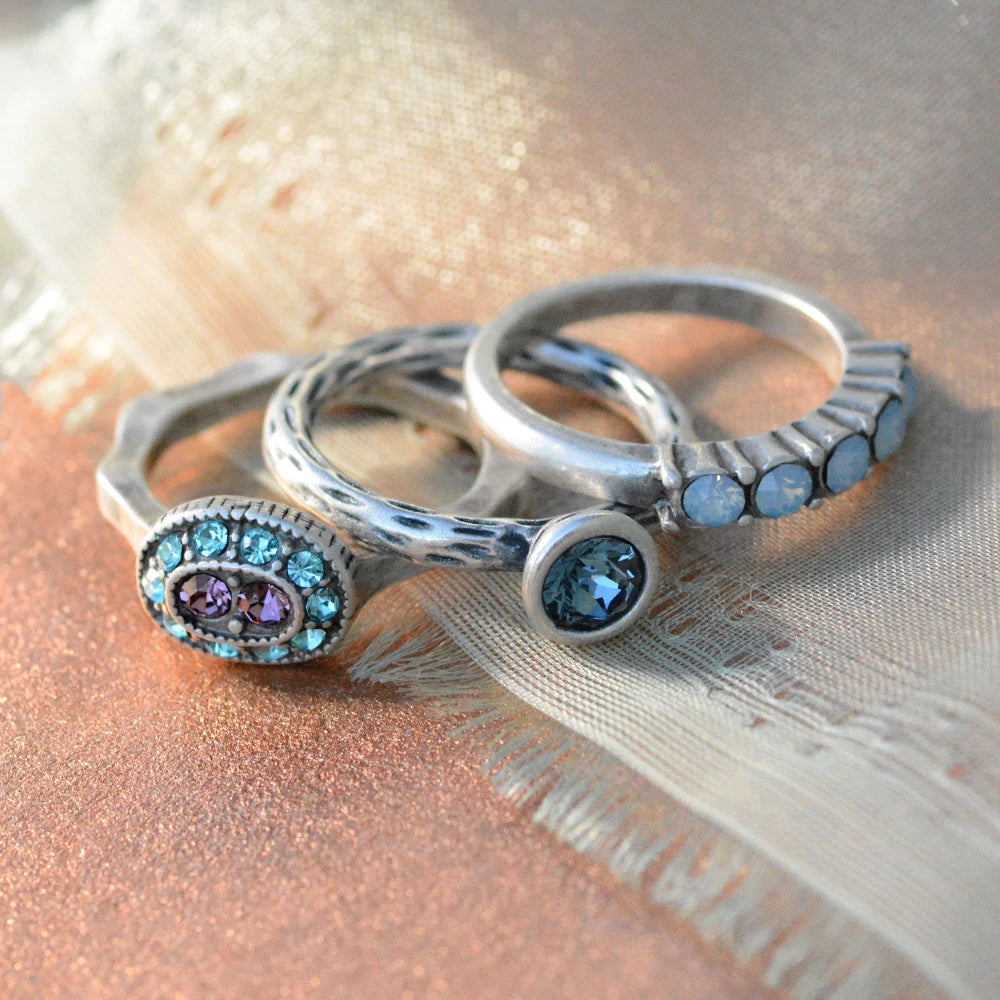 Sweet Romance Set of 3 Inspirational Stacking Rings