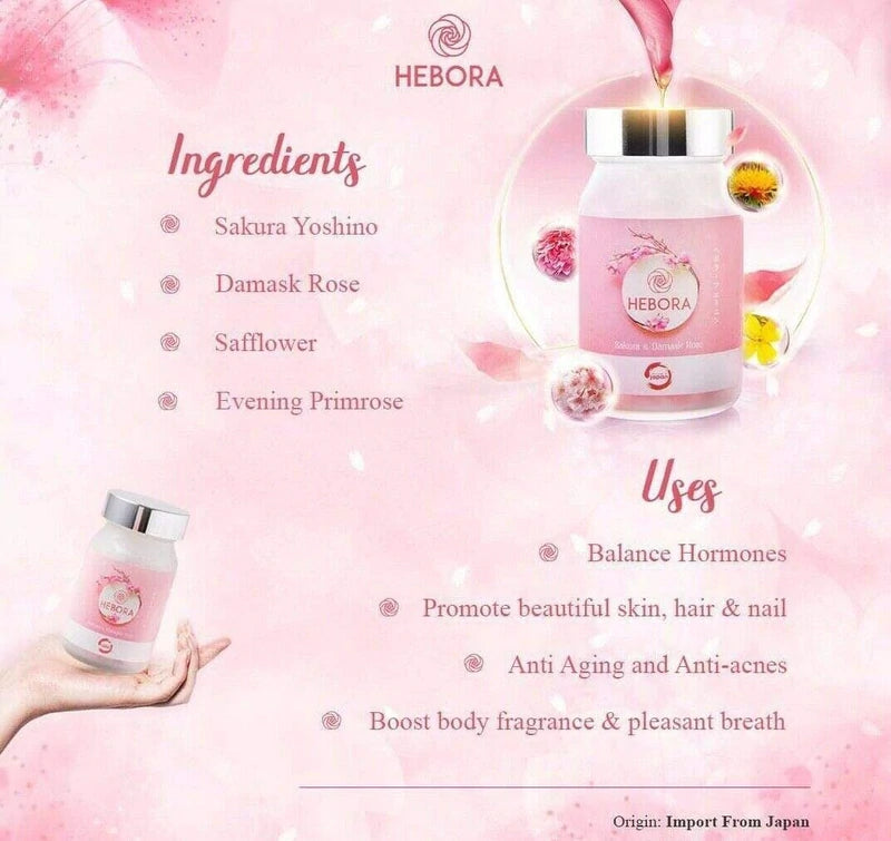 HEBORA SAKURA DAMASK ROSE PILL 60 capsules