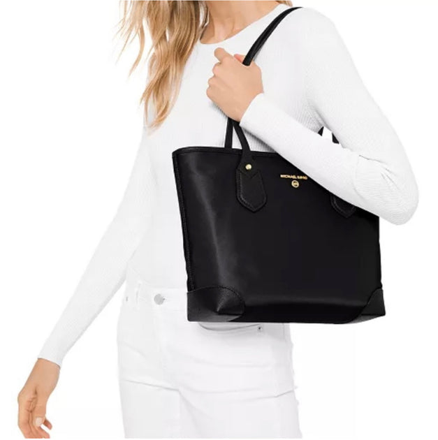 michael kors eva nylon top zip tote