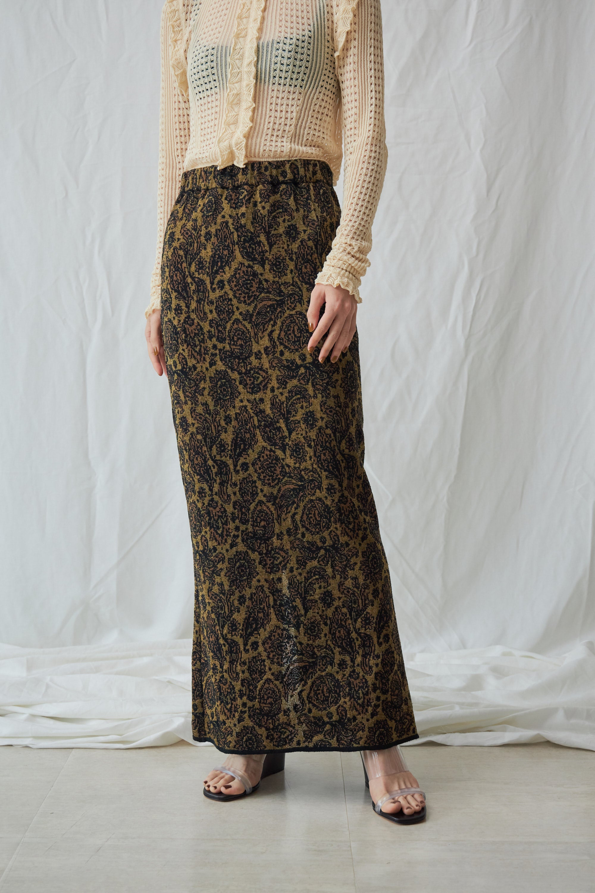 Paisley Jacquard Skirt