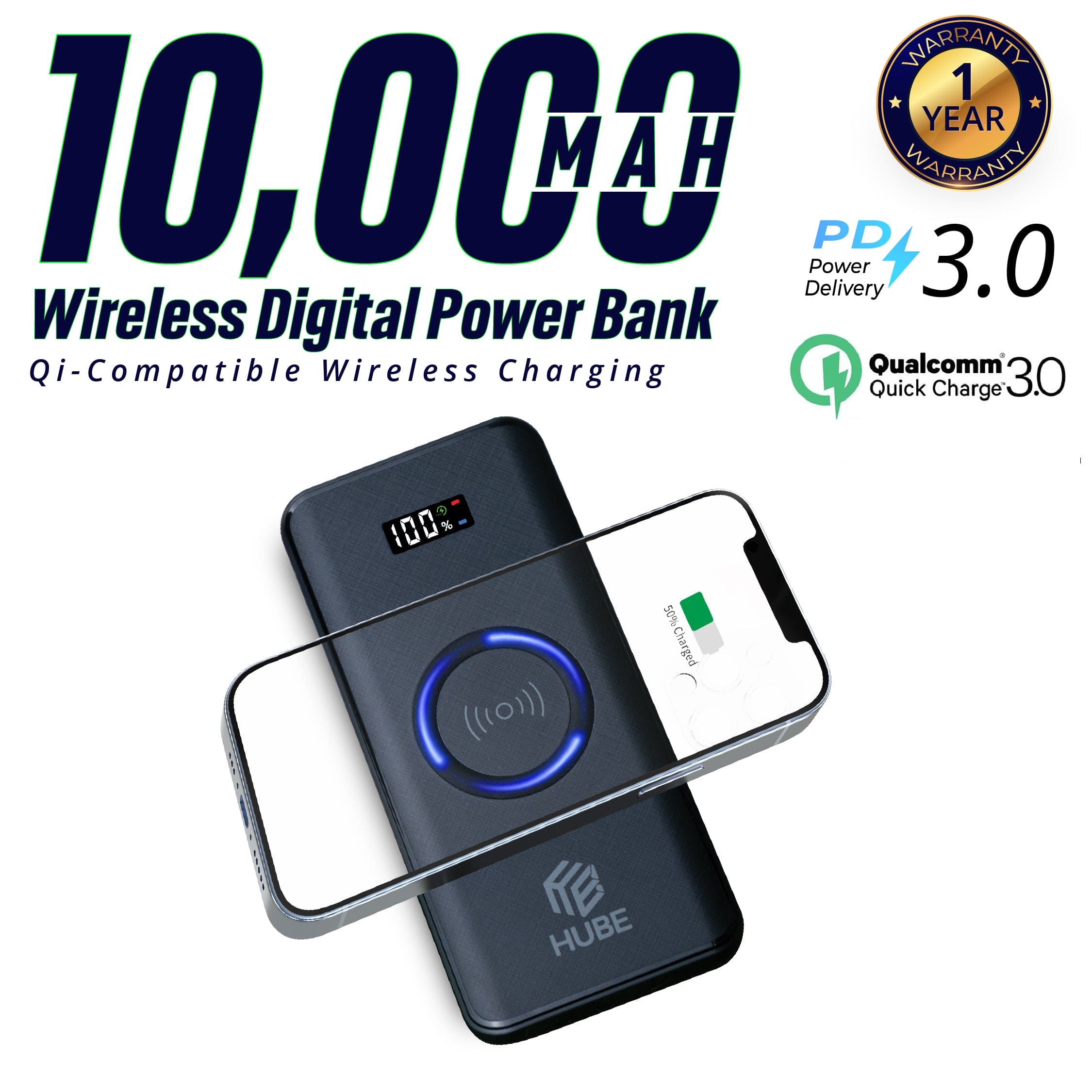 Vakman spreken interview Wireless Charging 10,000 mAh Fast Charging Power Bank – Hube (Pvt.) Ltd