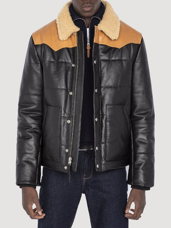 coach leather puffer