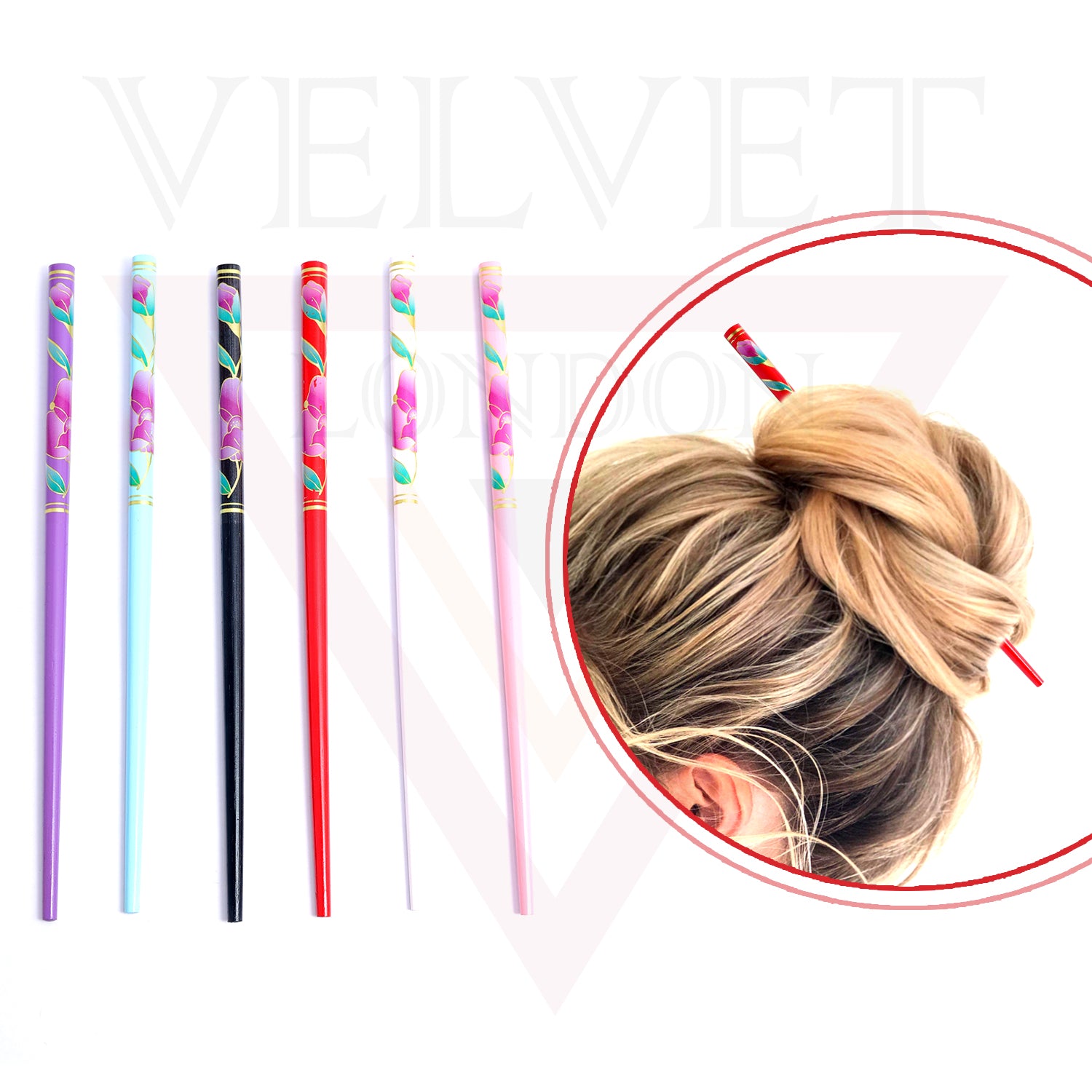 Wood Hair Sticks Bun Maker Holder Japanese Style Chopstick – Velvet London