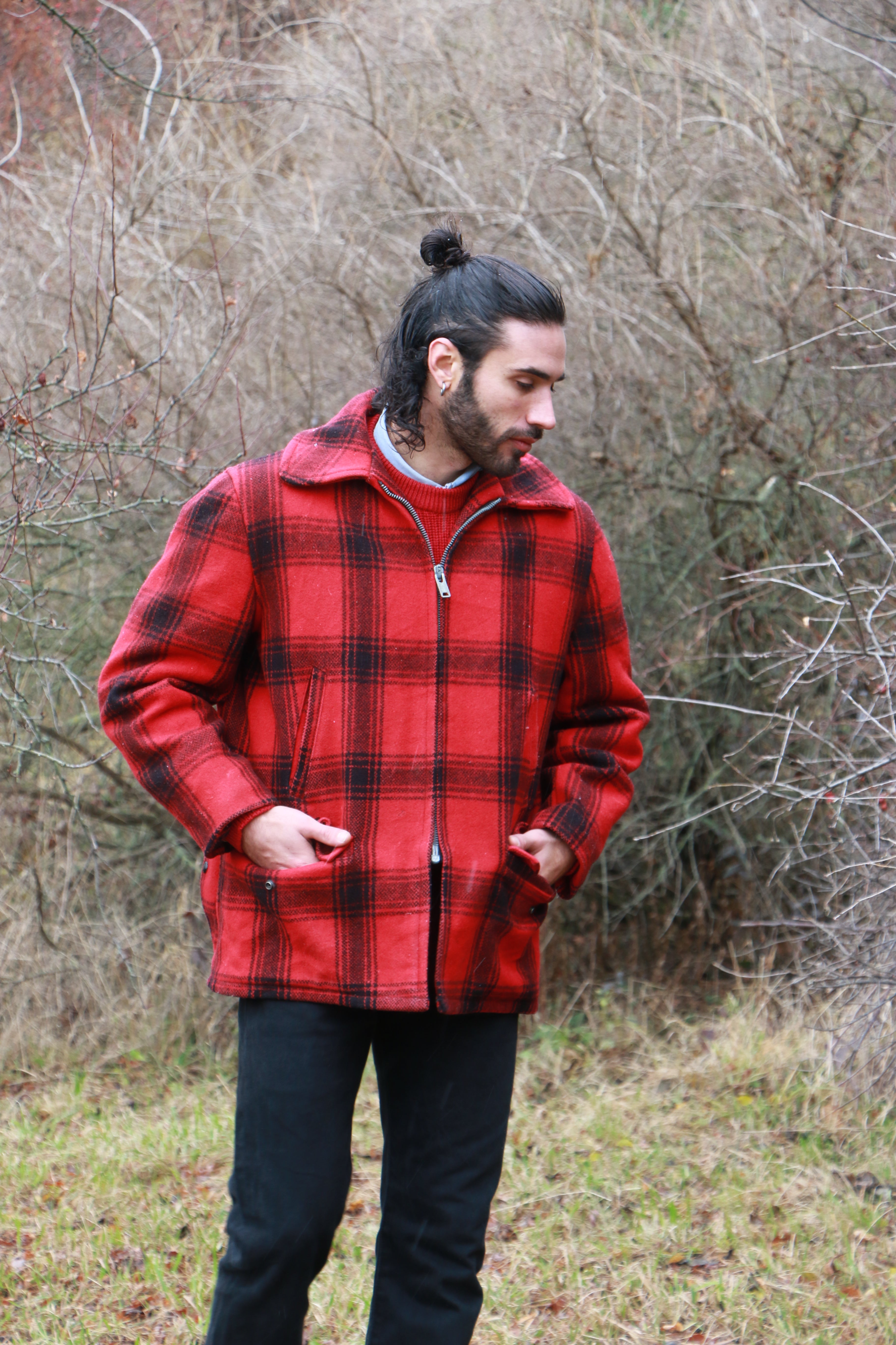 Foremost JC Penny Red Plaid Hunting Jacket 50s ~ Vintage Store