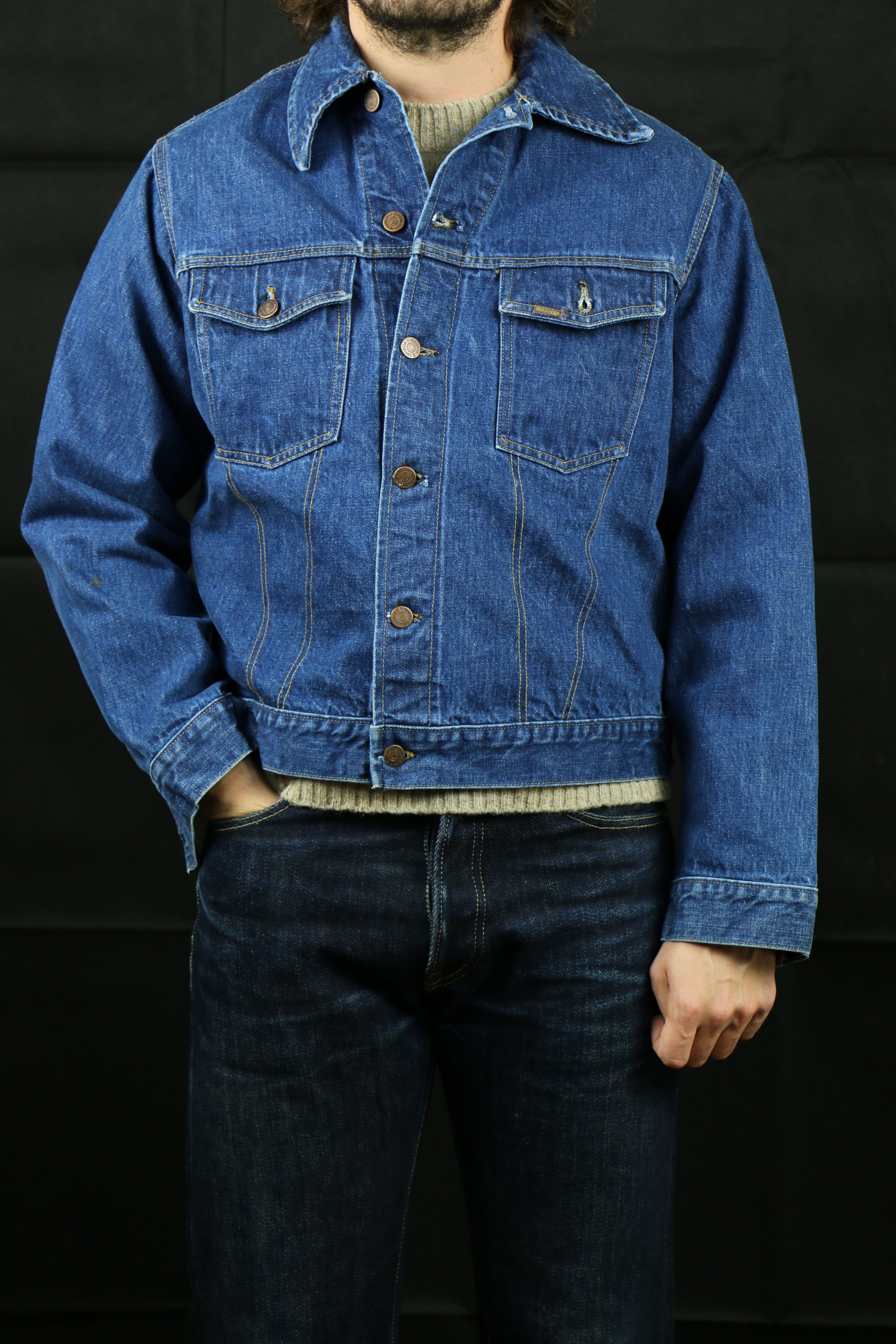 Roebucks Selvedge Denim Jacket 70s ~ Vintage Store Clochard92.com