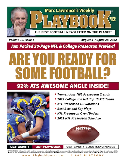 Marc Lawrence 2023 Playbook Football Combo Magazine & Newsletter Pre