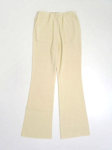 【BED&BREAKFAST】Low Silk Circular Rib Pants