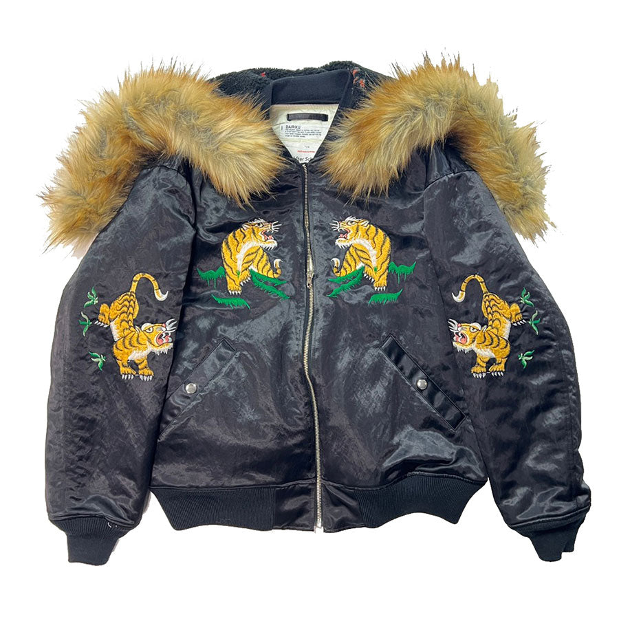 人気商品！】 スカジャン DAIRIKU KOREAN Jacket with Fur Hoodie L ...