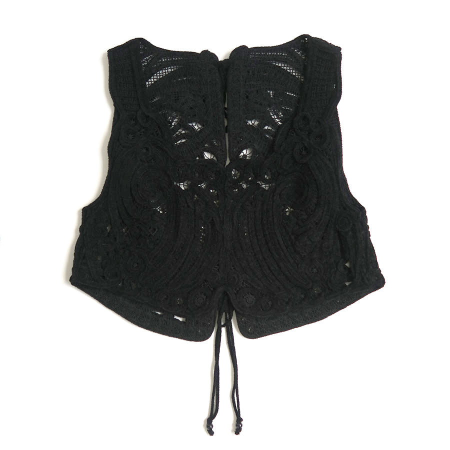 Mame Kurogouchi Cord Embroidery Vest 高級素材使用ブランド www