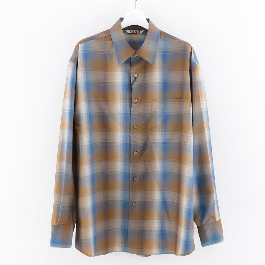 【AURALEE/オーラリー】, SUPER LIGHT WOOL CHECK SHIRT , A23SS01LC