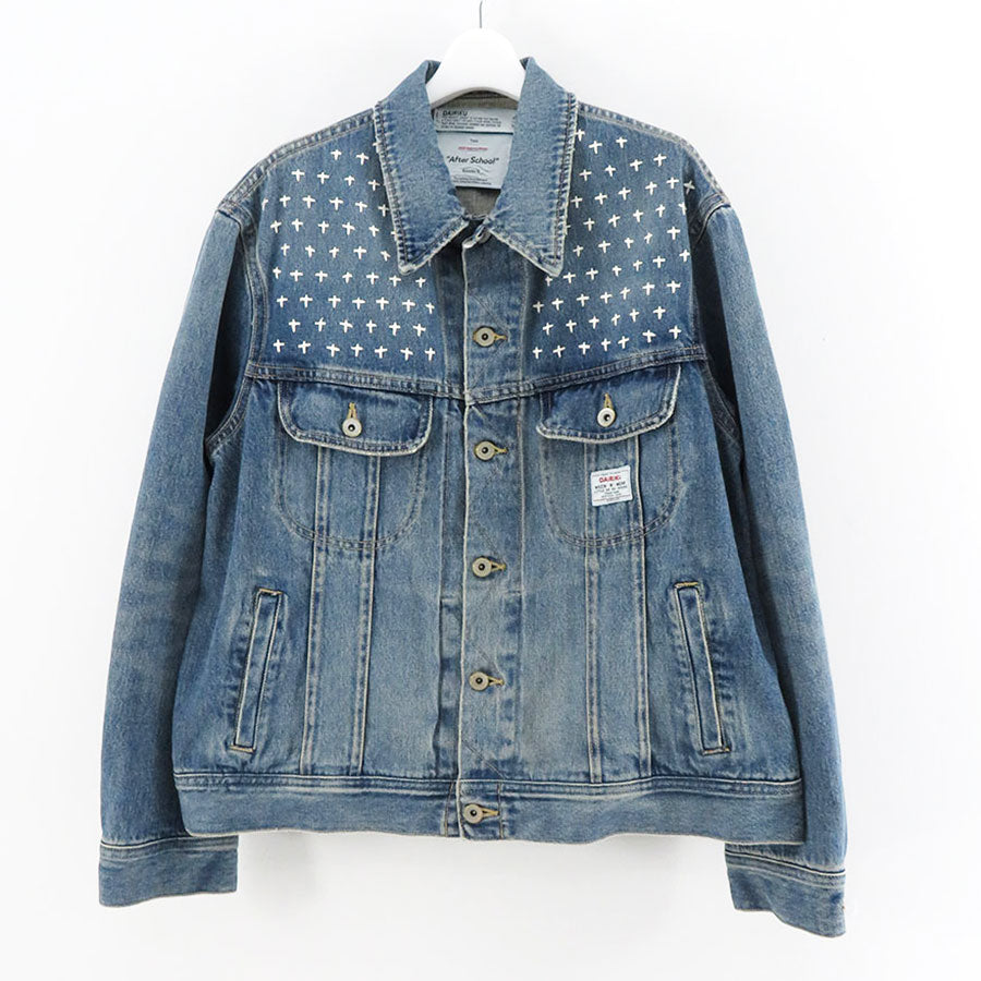 SALE 40%OFF ! , 【DAIRIKU/ダイリク】, Cross Embroidery Vintage Denim Jacket ,  22AWD-1