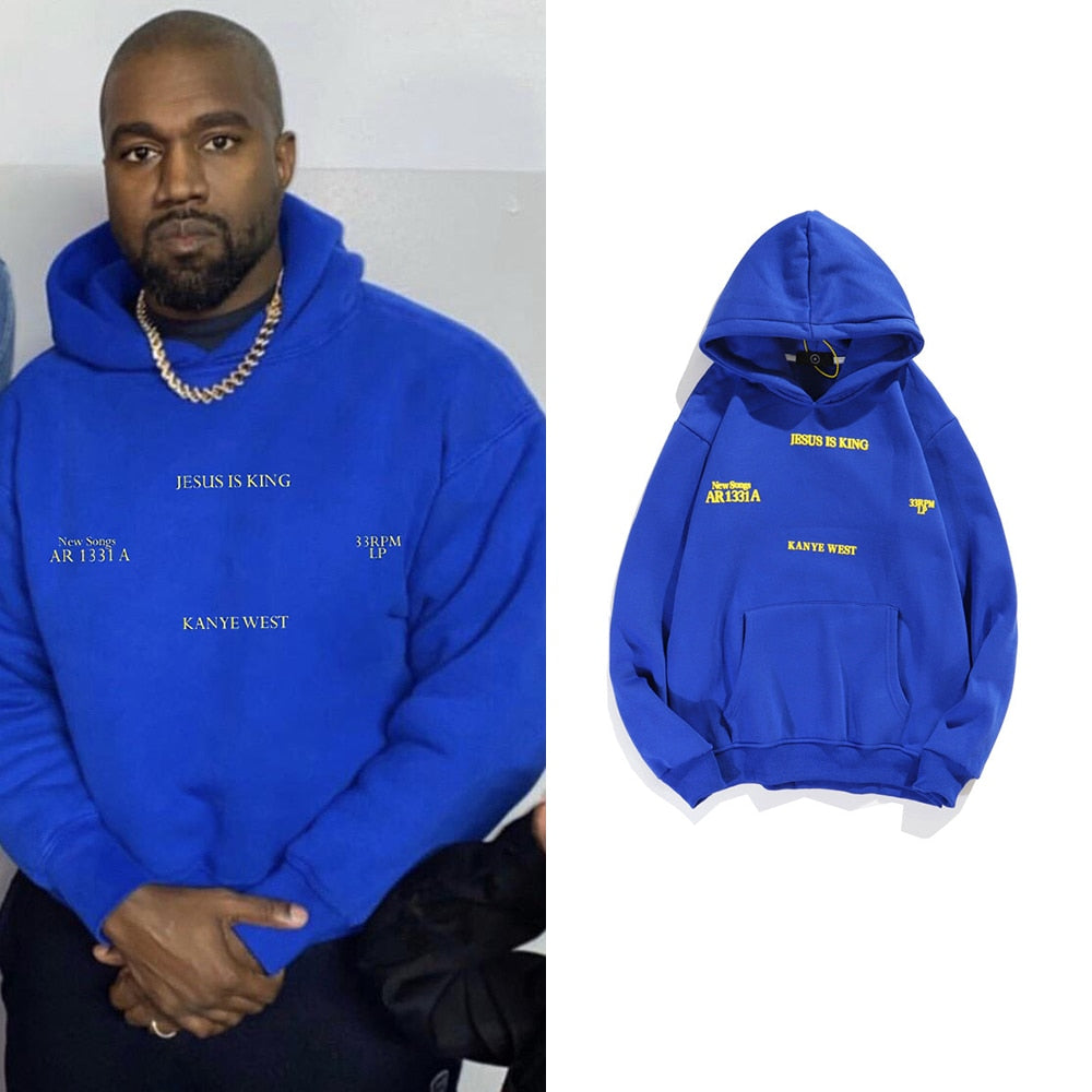 kanye hoodie blue