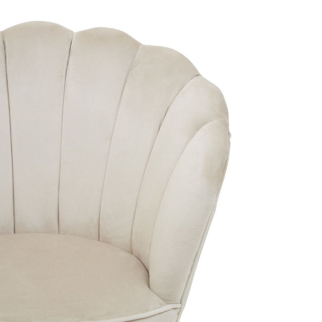 scallop chair cream