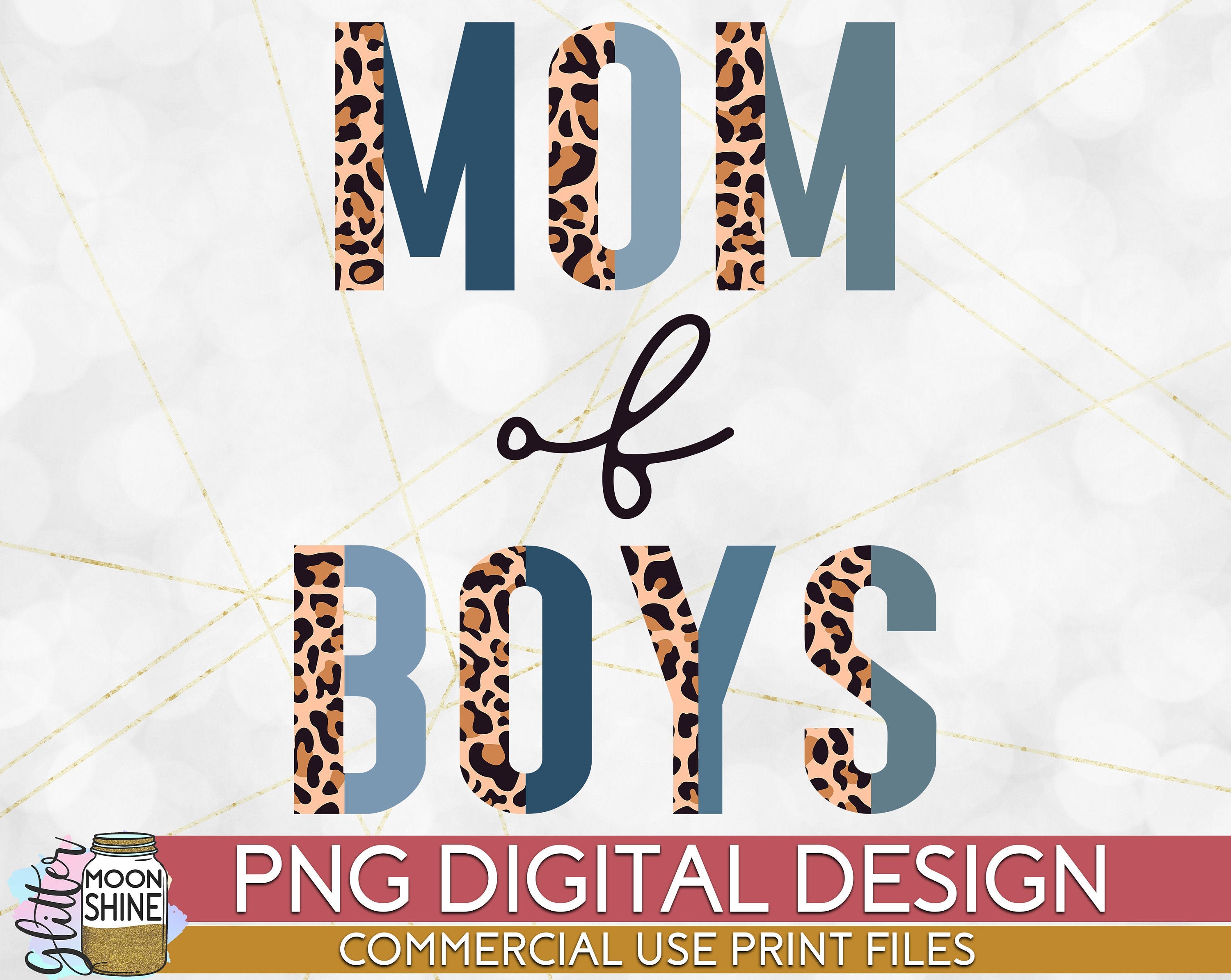 Mama Cheetah Mama Half Leopard Colorful PNG Print File for Sublimation Or Print Mom of Boys Mother's Day Funny Mom Mom of Girls