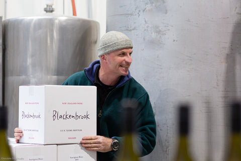 Daniel Schwarzenbach with the first Blackenbrook Pinot Blanc