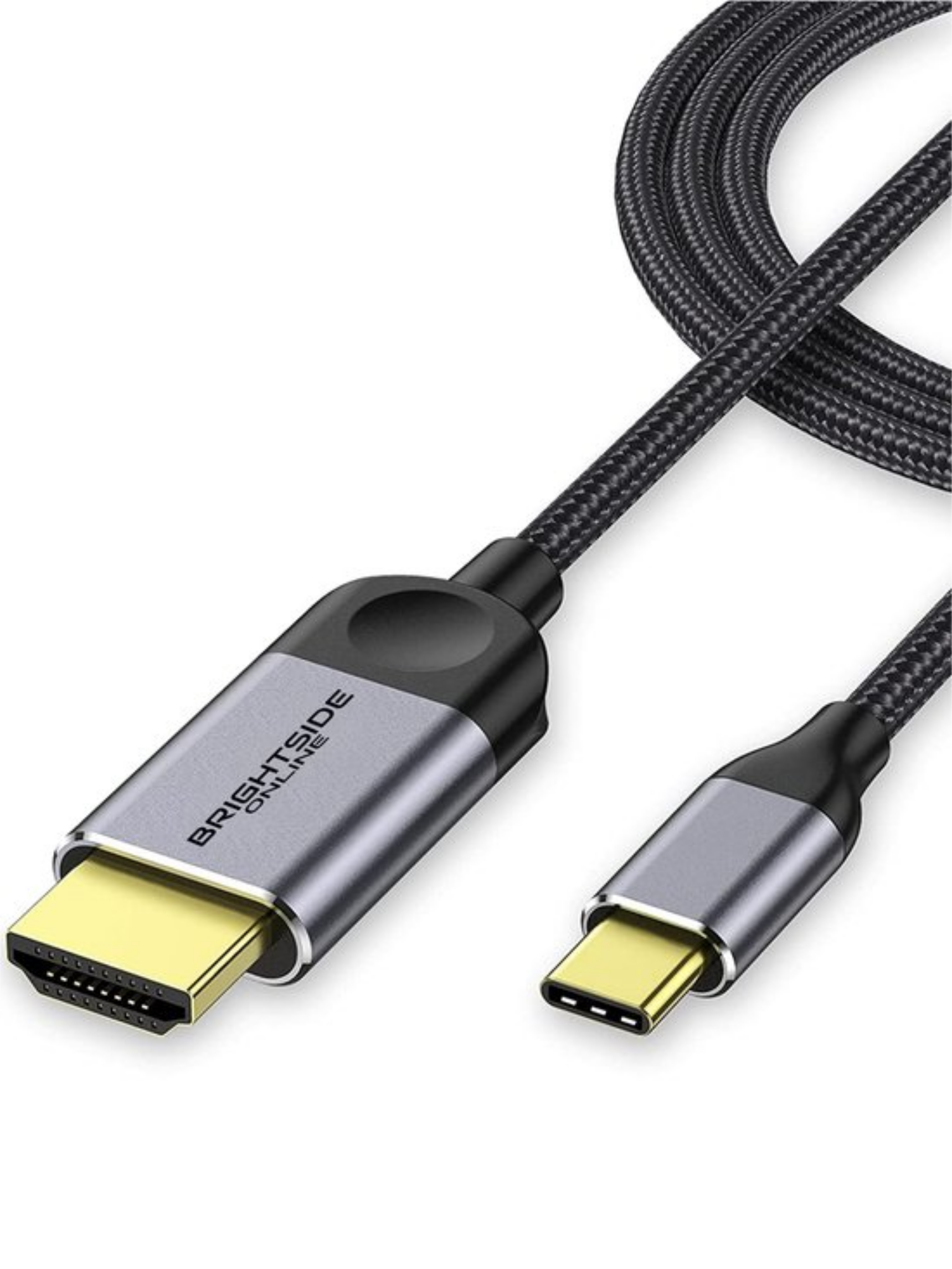 Imperial eiland Bourgondië Brightside USB-C naar HDMI kabel – 4K bij 30Hz – Premium Nylon Gevloch