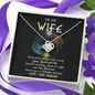 To My Wife - I love you to Vallhala and back - Love Knot Necklace