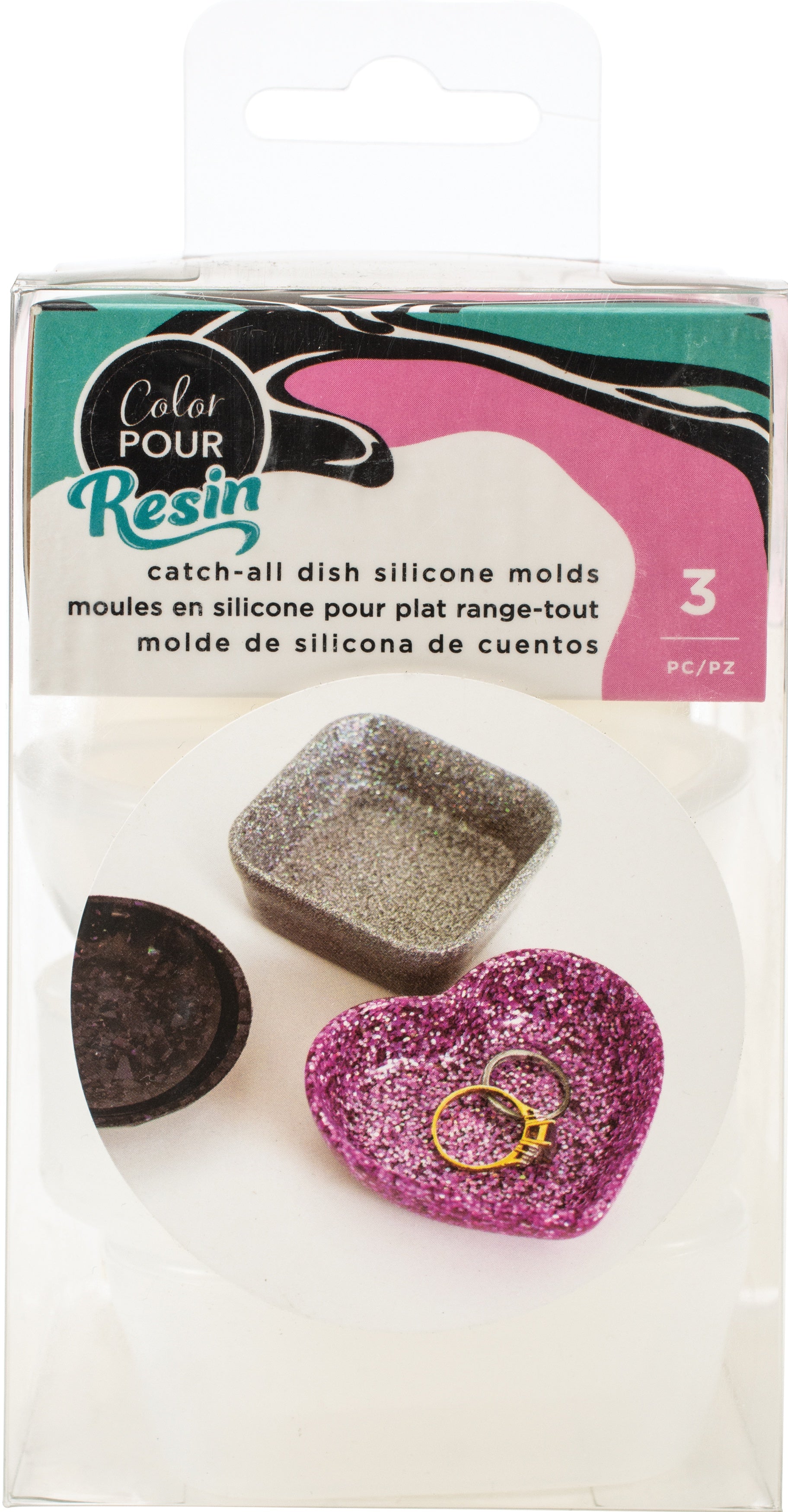 color pour resin coaster silicone molds