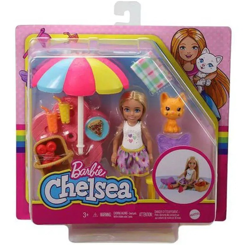 Barbie Picnic Playset with Chelsea (6-in Blonde), Pet Kit – City Limits Toys