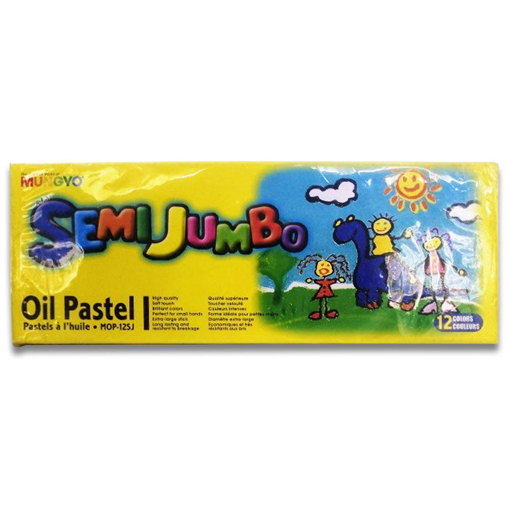 Pack Of 12Pcs Mungyo Semi Jumbo Oil Pastel - Multi Colours