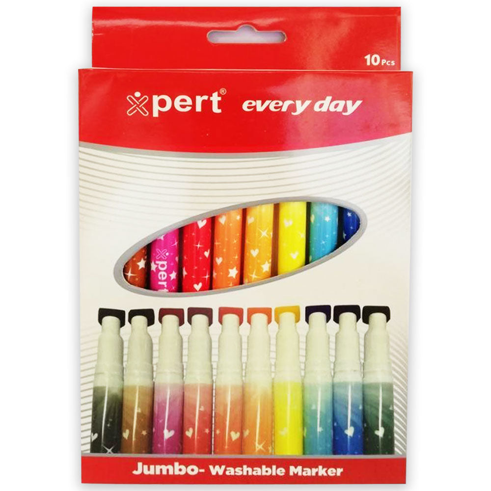 Set Of 10Pcs Jumbo Washable Marker
