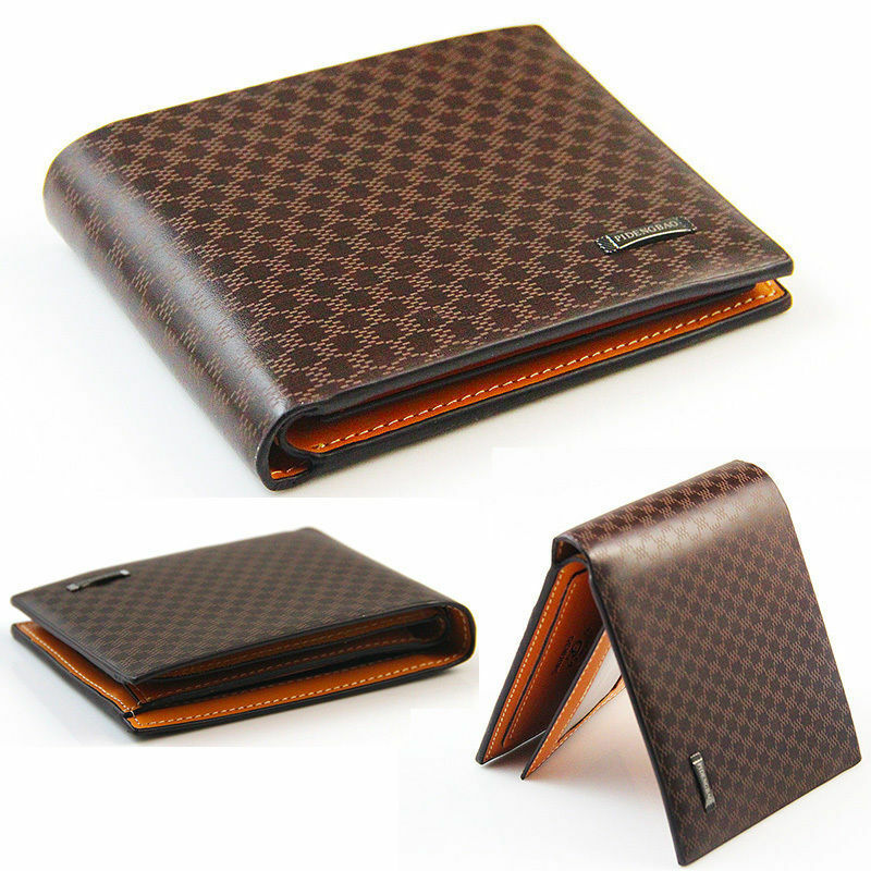 Men Wallet Leather Wallet Clutch Bifold Purse Short Holder Purse Fashion Wallet 