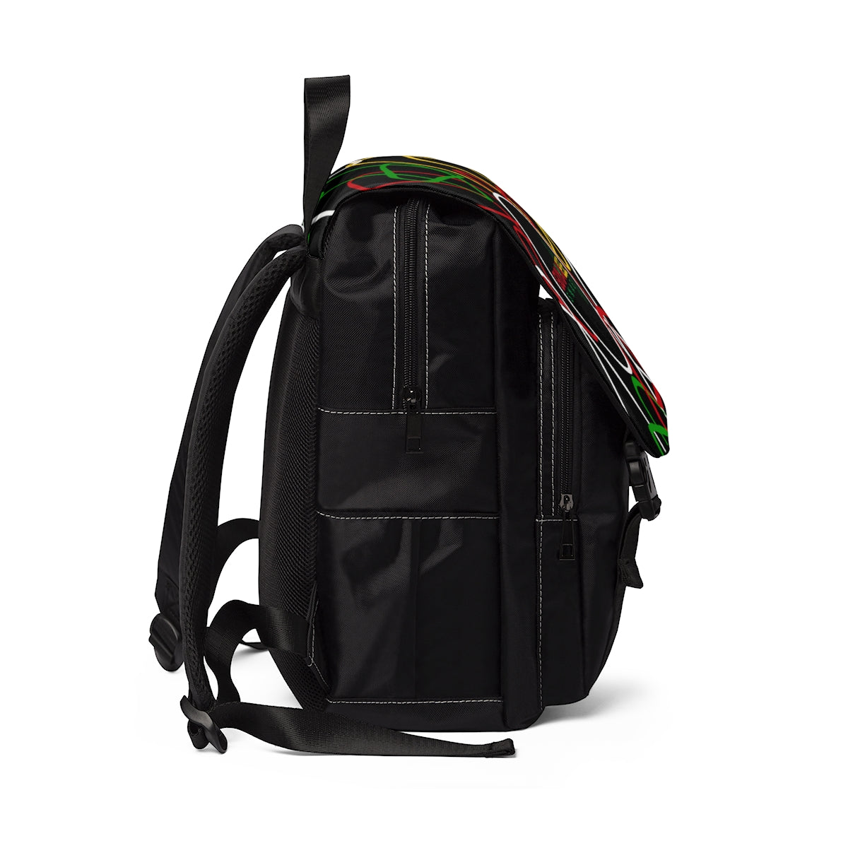 Guyanese Swag Abstract Ice Gold Green Unisex Casual Shoulder Backpack
