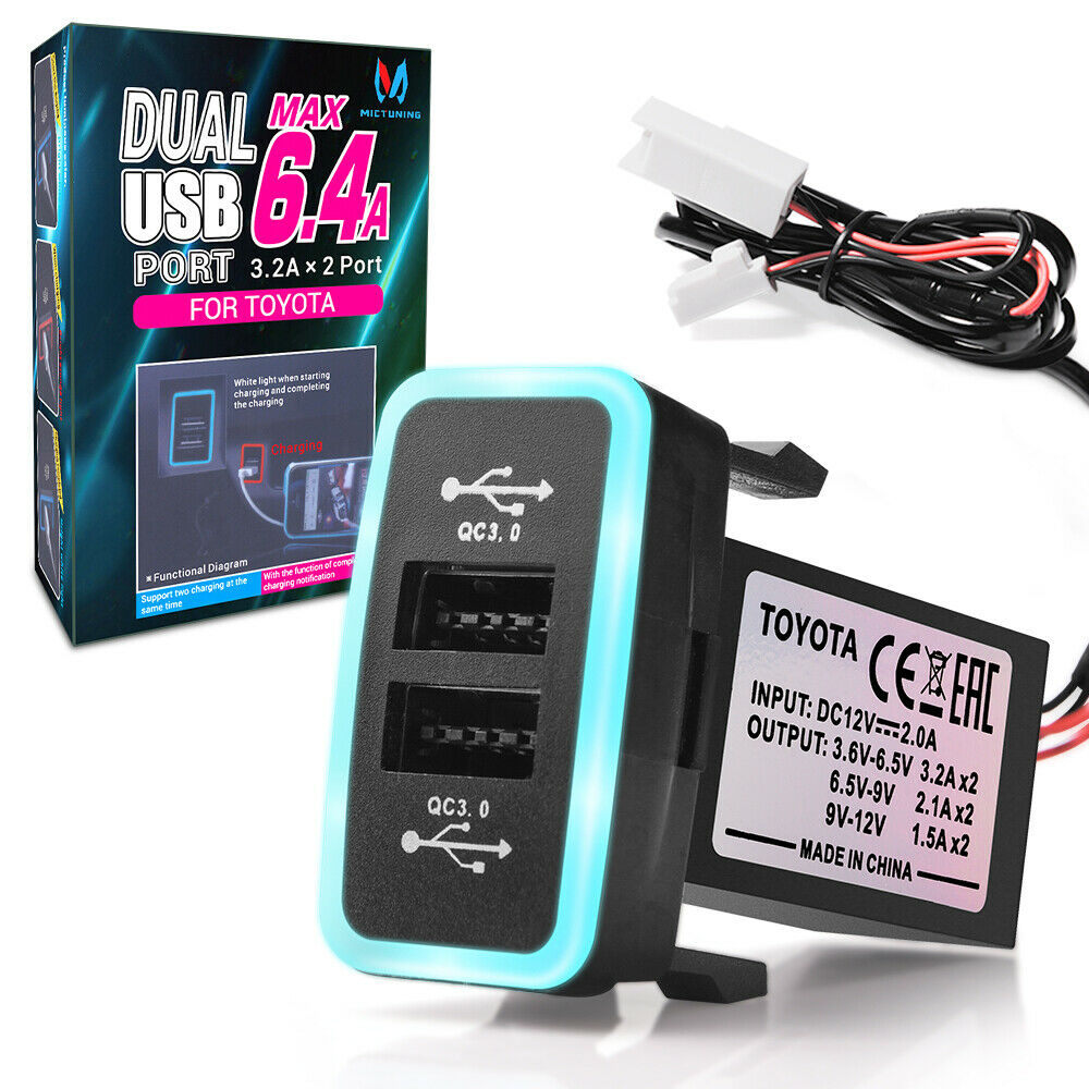Dual USB Port 6.4A 12-24V Car 3.0 Quick Charger for car
