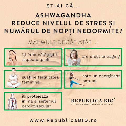 Ashwagandha reduce nivelul de stres și numărul de nopţi nedormite- Republica BIO