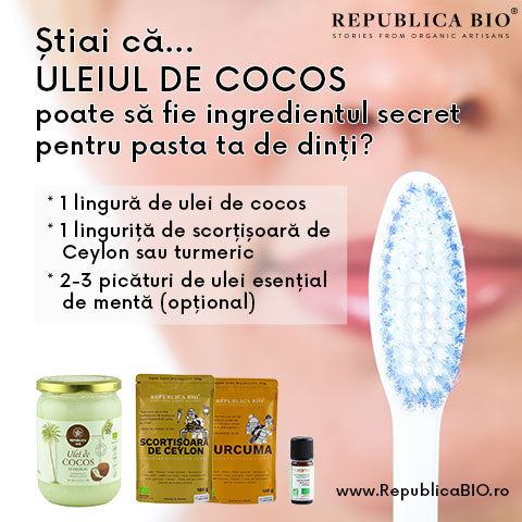 uleiul de cocos poate să fie ingredientul secret pentru pasta ta de dinți - Republica BIO