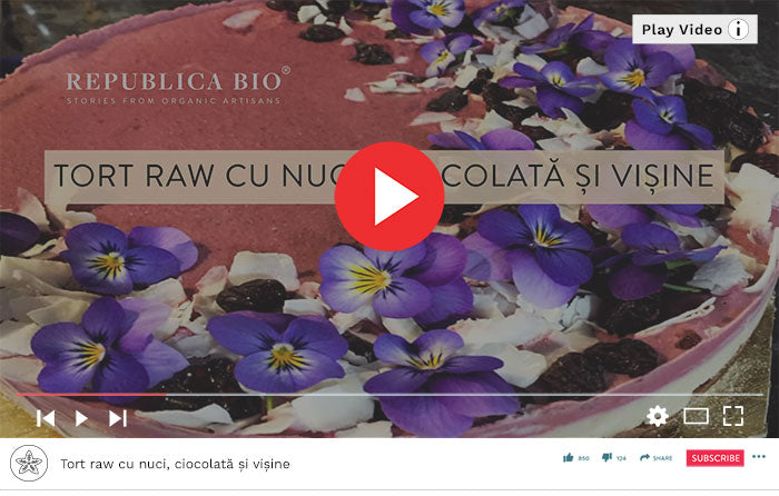 Tort raw cu ciocolată și vișine - Video Republica BIO