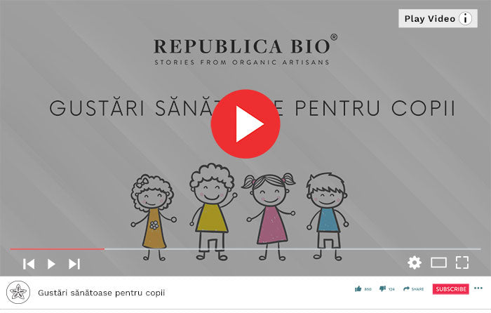 Gustări sănătoase pentru copii - Video Republica BIO