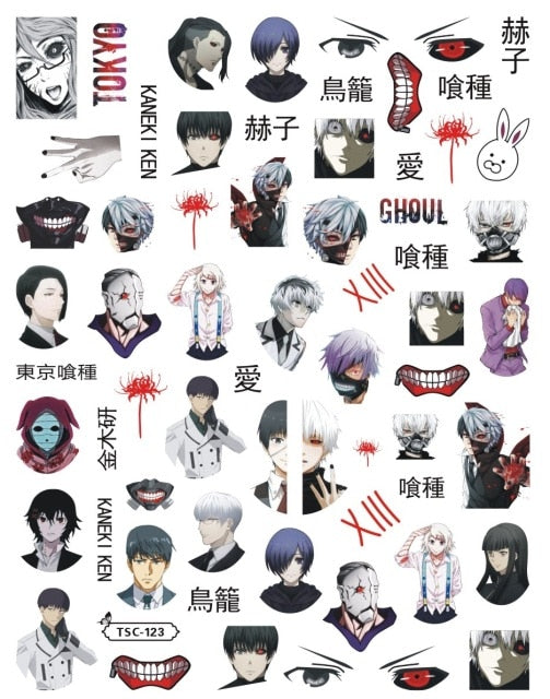 Tokyo Ghoul | Japanese anime 3d nail art stickers TSC123 – Kissing Nail